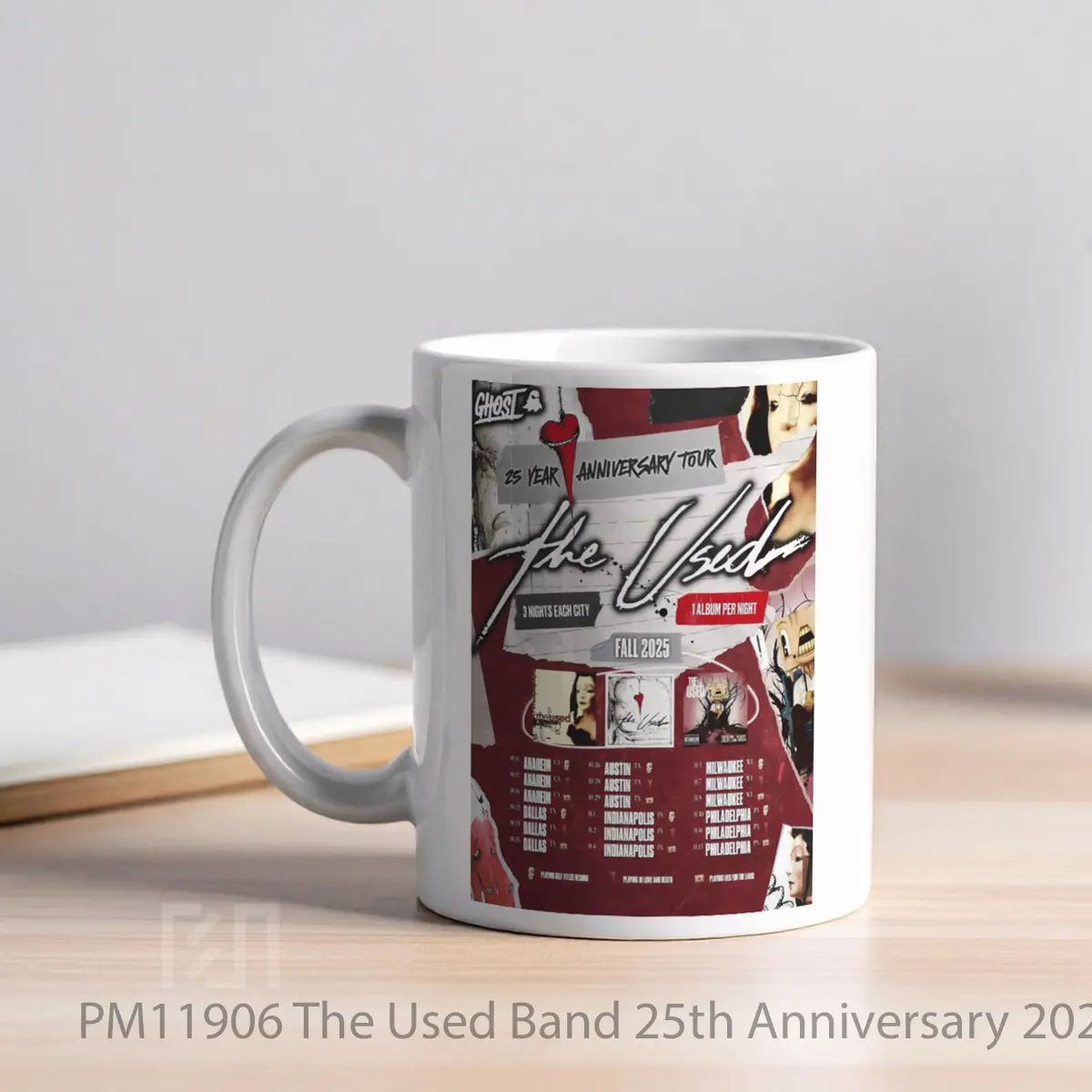 Mug The Used Band 25th Anniversary 2025 North Americ MPM11906 - All-side / Desain