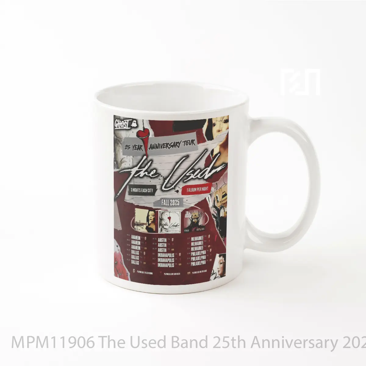 Mug The Used Band 25th Anniversary 2025 North Americ MPM11906