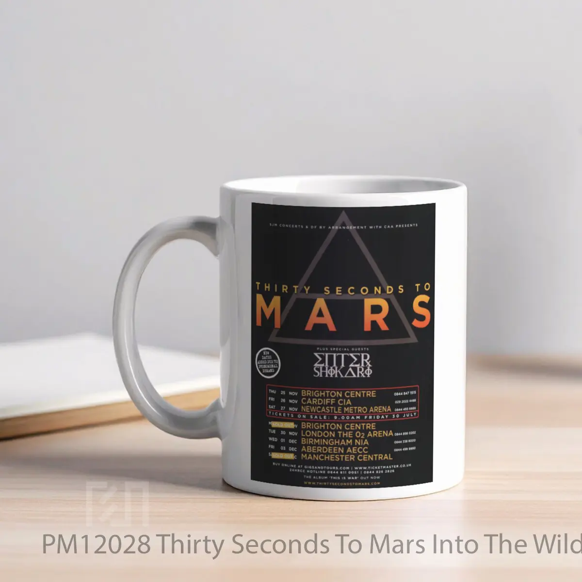 Mug Thirty Seconds To Mars Into The Wild Uk Tour 2010 MPM12028 - All-side / Desain