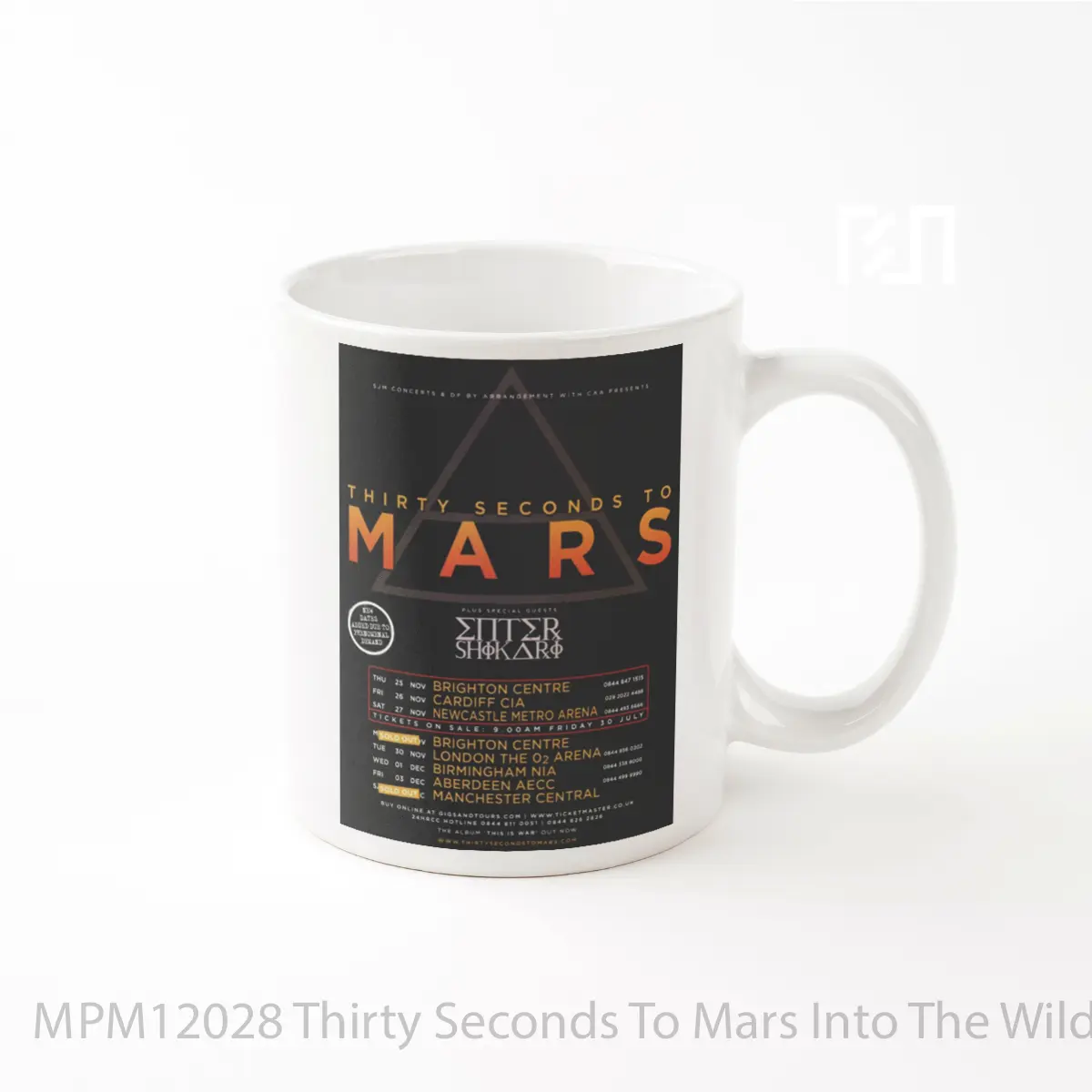 Mug Thirty Seconds To Mars Into The Wild Uk Tour 2010 MPM12028