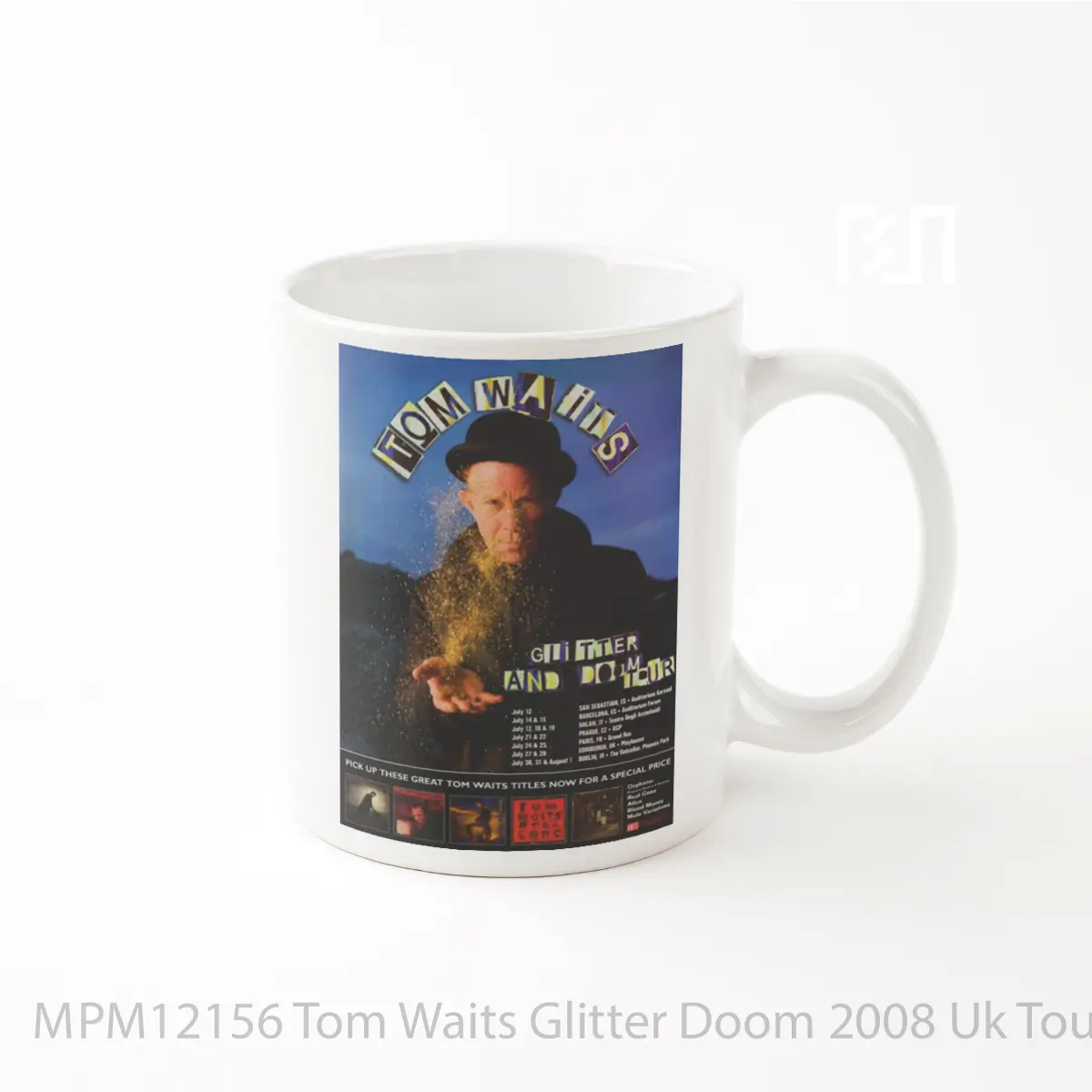 Mug Tom Waits Glitter Doom 2008 Uk Tour Print MPM12156