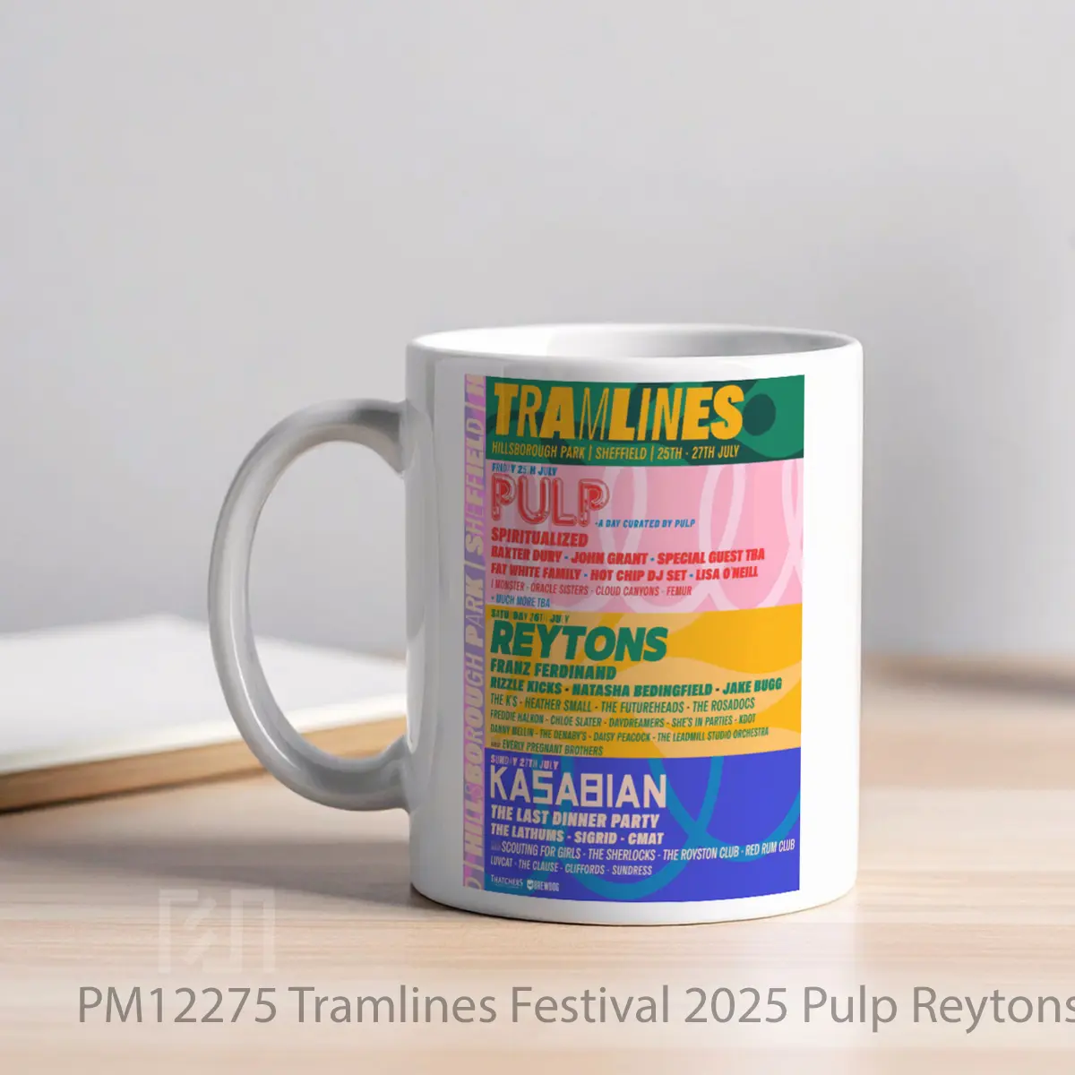 Mug Tramlines Festival 2025 Pulp Reytons Kasabian MPM12275 - All-side / Desain