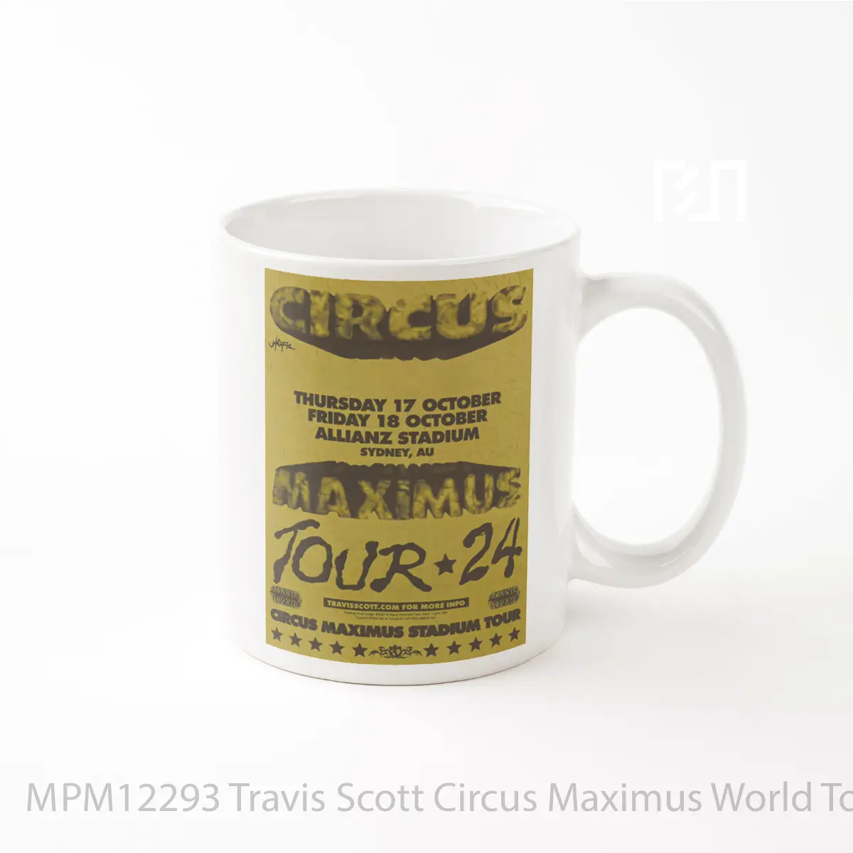Mug Travis Scott Circus Maximus World Tour 2024 Sydney MPM12293