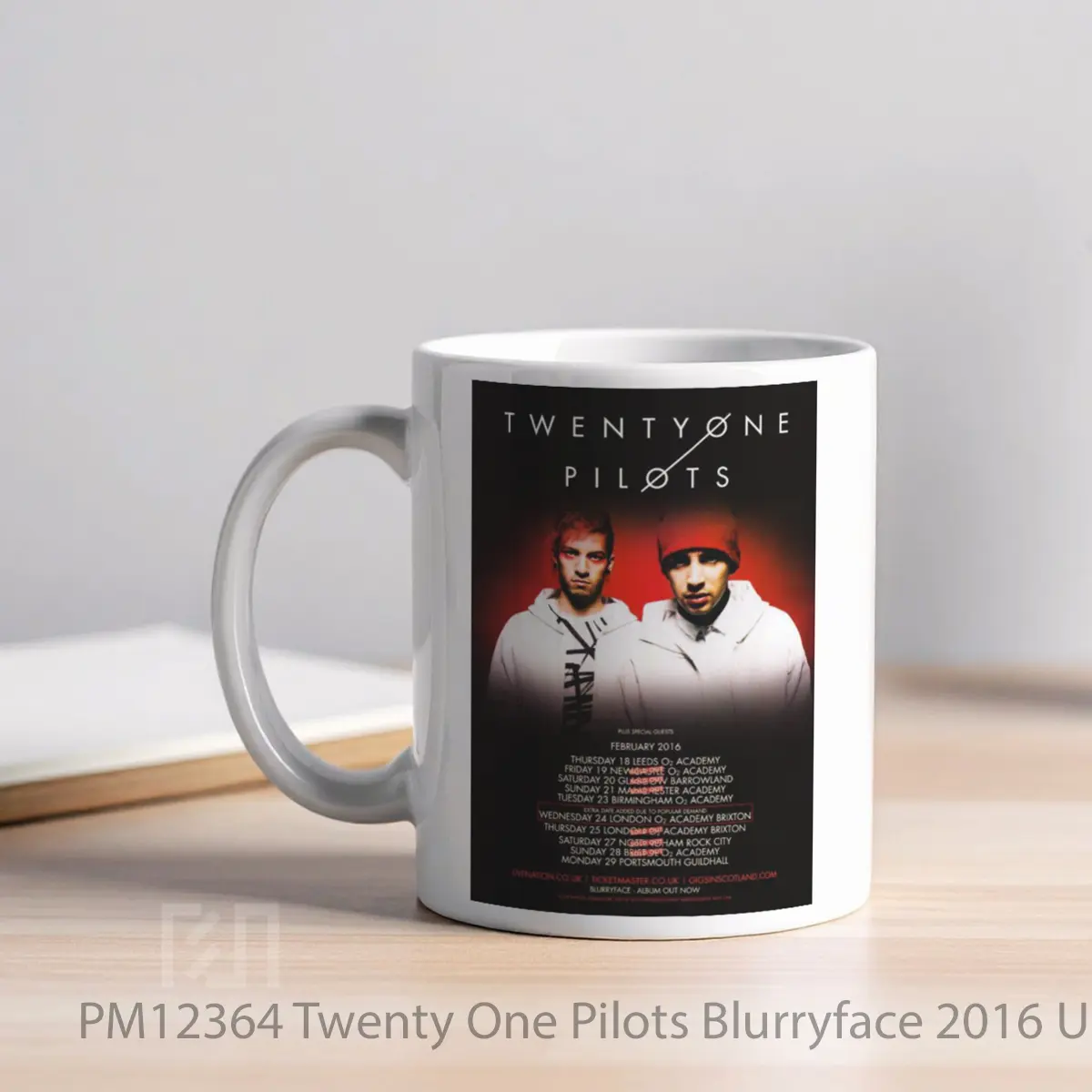 Mug Twenty One Pilots Blurryface 2016 Uk Tour MPM12364 - All-side / Desain