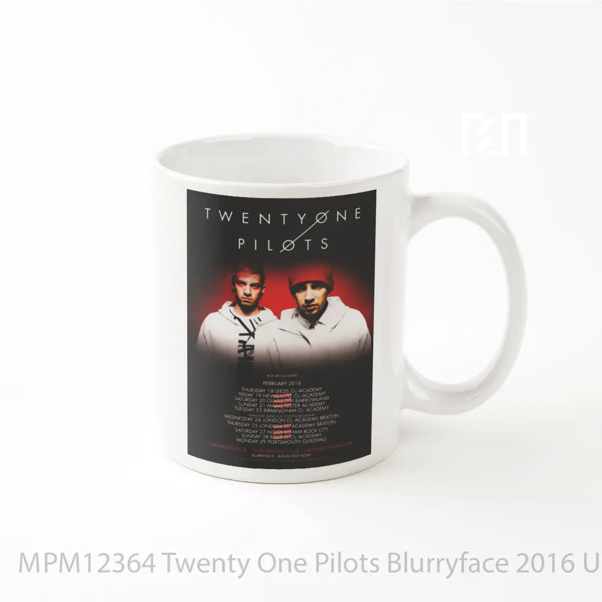 Mug Twenty One Pilots Blurryface 2016 Uk Tour MPM12364