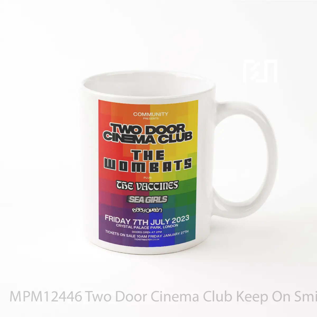 Mug Two Door Cinema Club Keep On Smiling Summer Uk Tour 2023 London Crystal Palace Park MPM12446