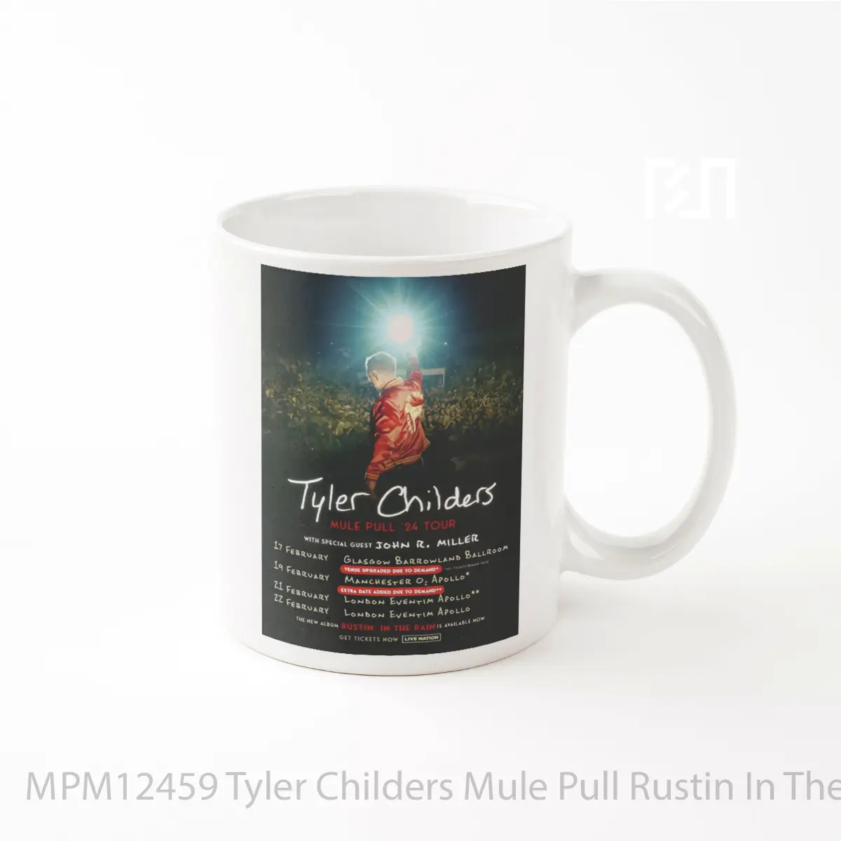 Mug Tyler Childers Mule Pull Rustin In The Rain Uk Tour 2024 MPM12459