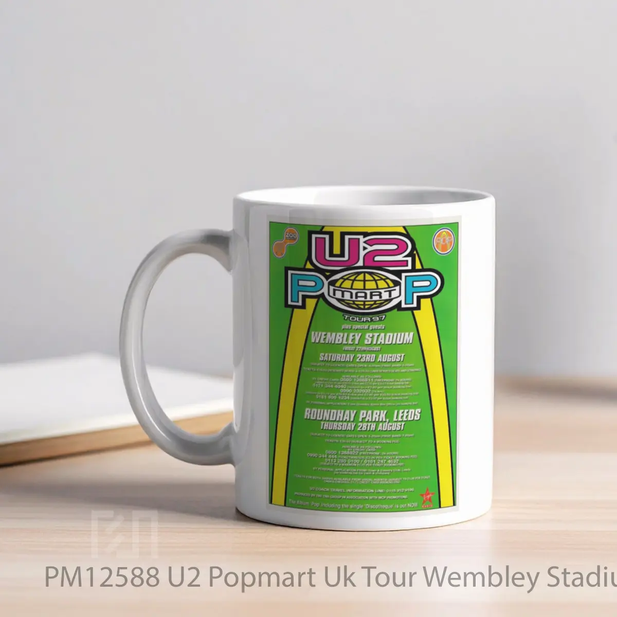 Mug U2 Popmart Uk Tour Wembley Stadium August 1997 MPM12588 - All-side / Desain
