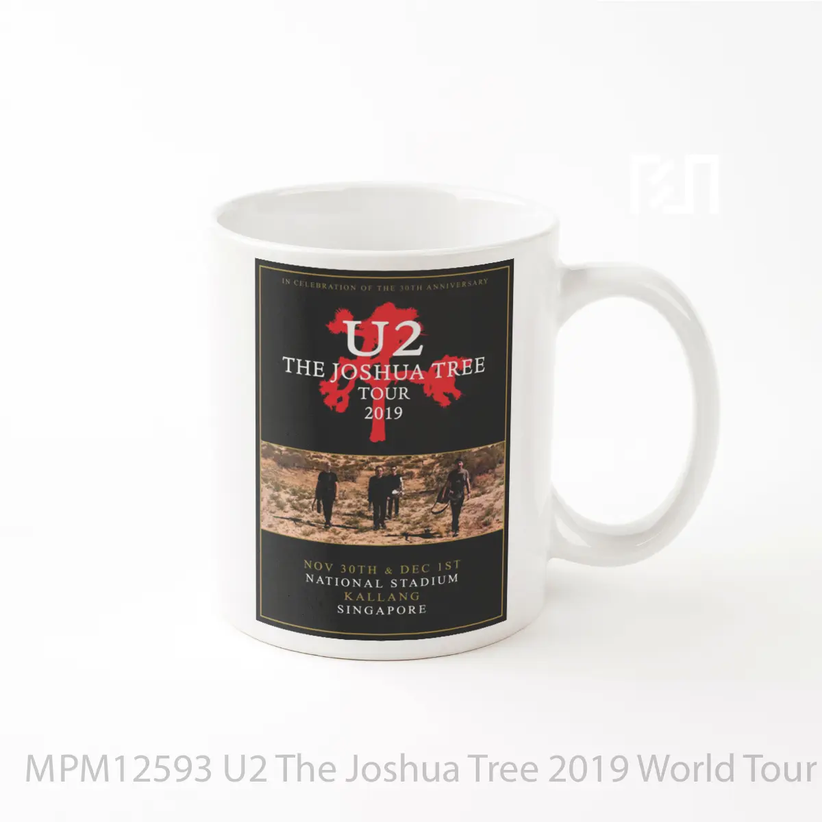 Mug U2 The Joshua Tree 2019 World Tour Gold Kallang National Stadium Singapore MPM12593