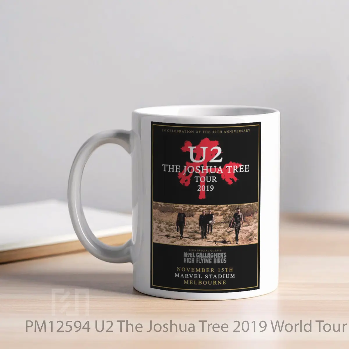 Mug U2 The Joshua Tree 2019 World Tour Gold Melbourne Marvel Stadium Australia MPM12594 - All-side / Desain
