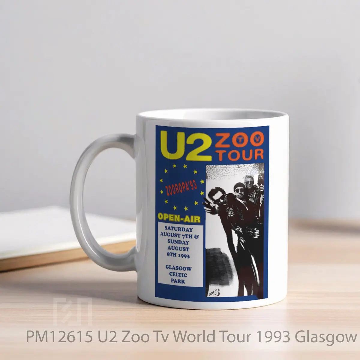 Mug U2 Zoo Tv World Tour 1993 Glasgow Central Park MPM12615 - All-side / Desain