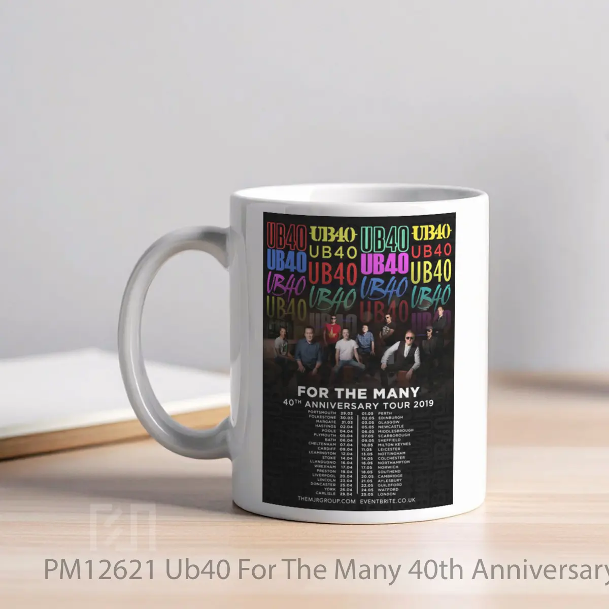 Mug Ub40 For The Many 40th Anniversary Uk 2019 Tour MPM12621 - All-side / Desain
