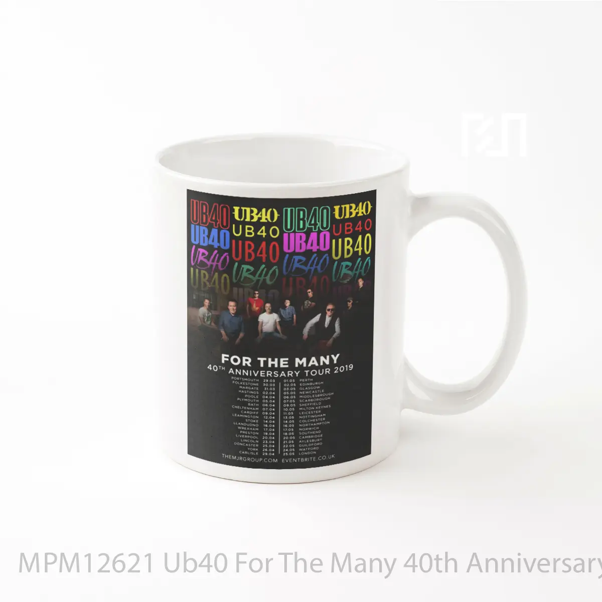 Mug Ub40 For The Many 40th Anniversary Uk 2019 Tour MPM12621