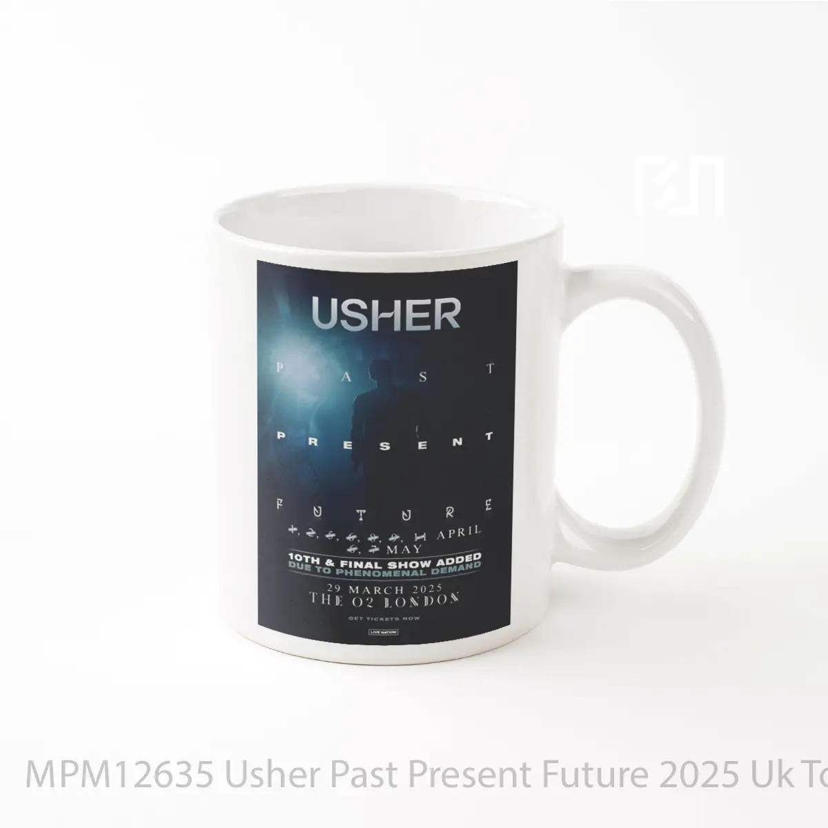 Mug Usher Past Present Future 2025 Uk Tour MPM12635