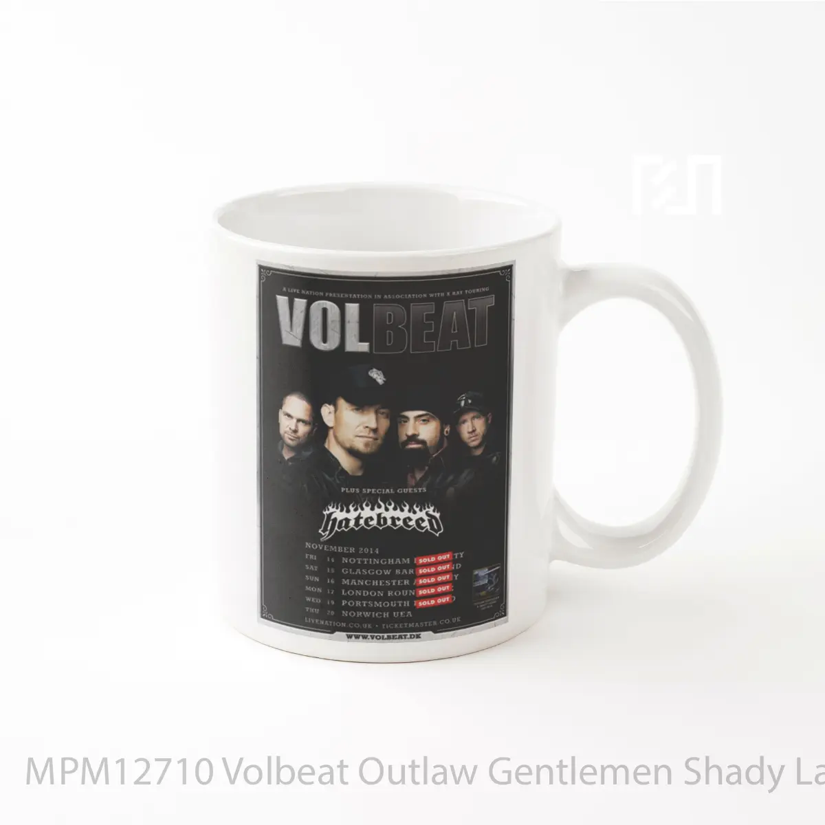 Mug Volbeat Outlaw Gentlemen Shady Ladies Uk Tour 2014 MPM12710