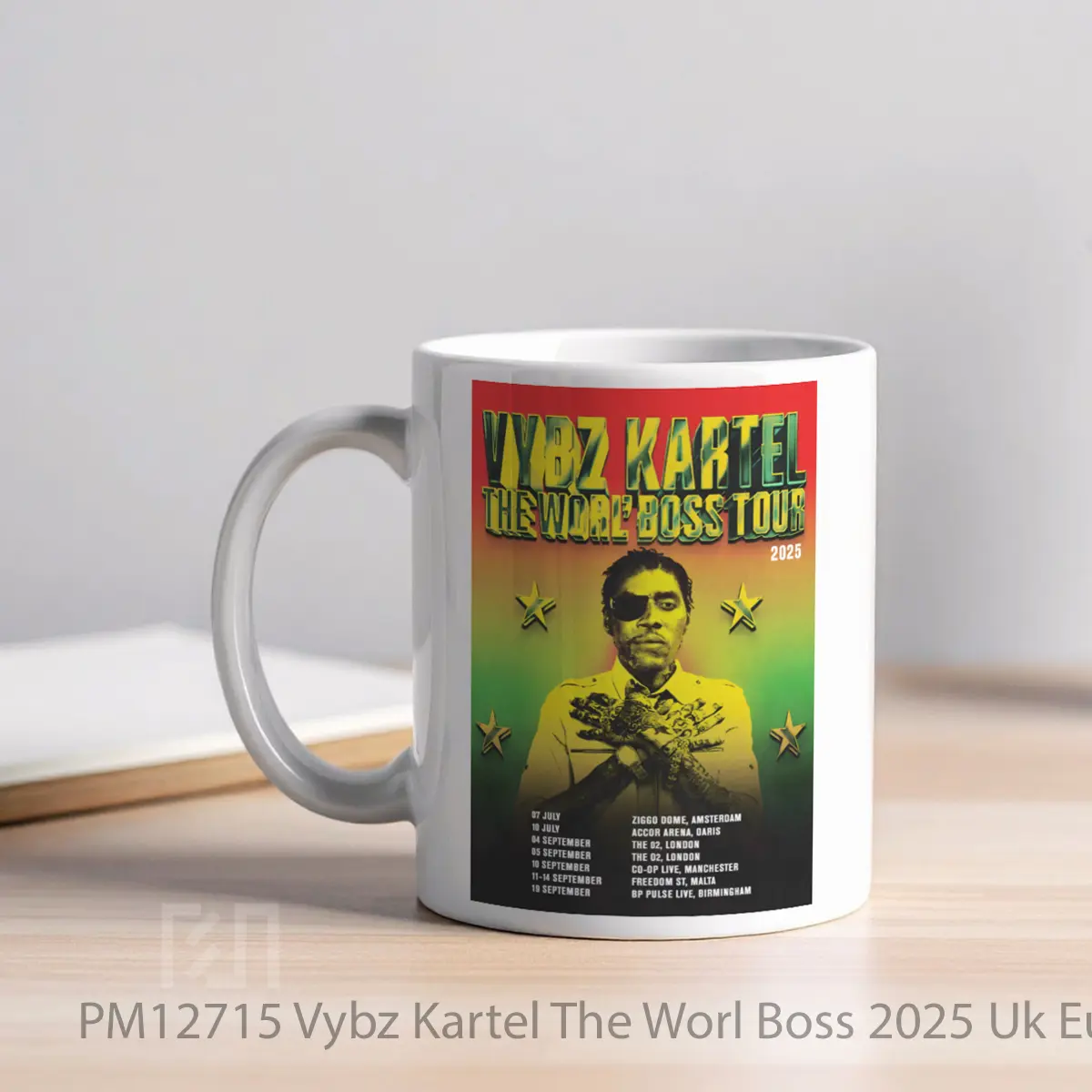 Mug Vybz Kartel The Worl Boss 2025 Uk Europe Tour MPM12715 - All-side / Desain