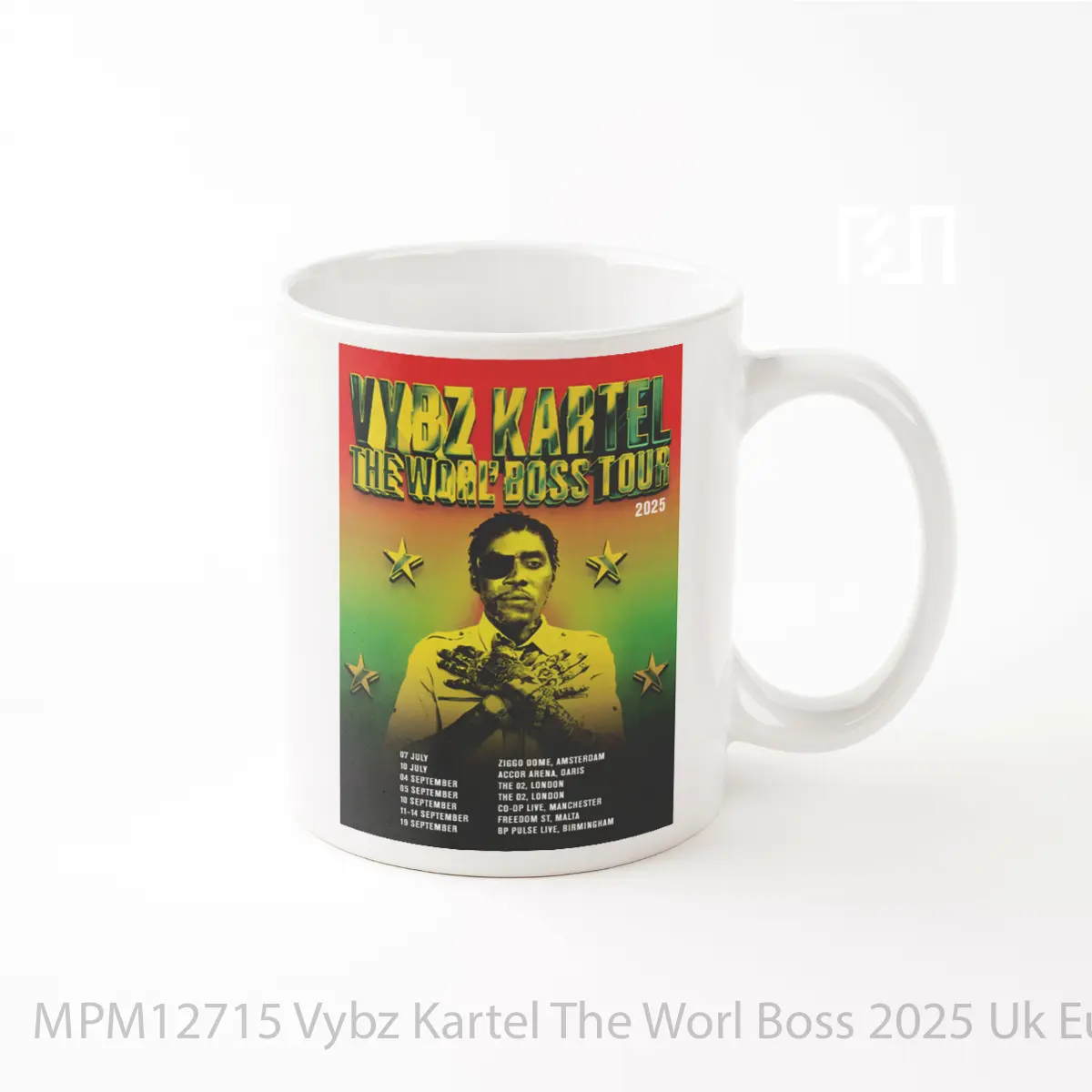 Mug Vybz Kartel The Worl Boss 2025 Uk Europe Tour MPM12715