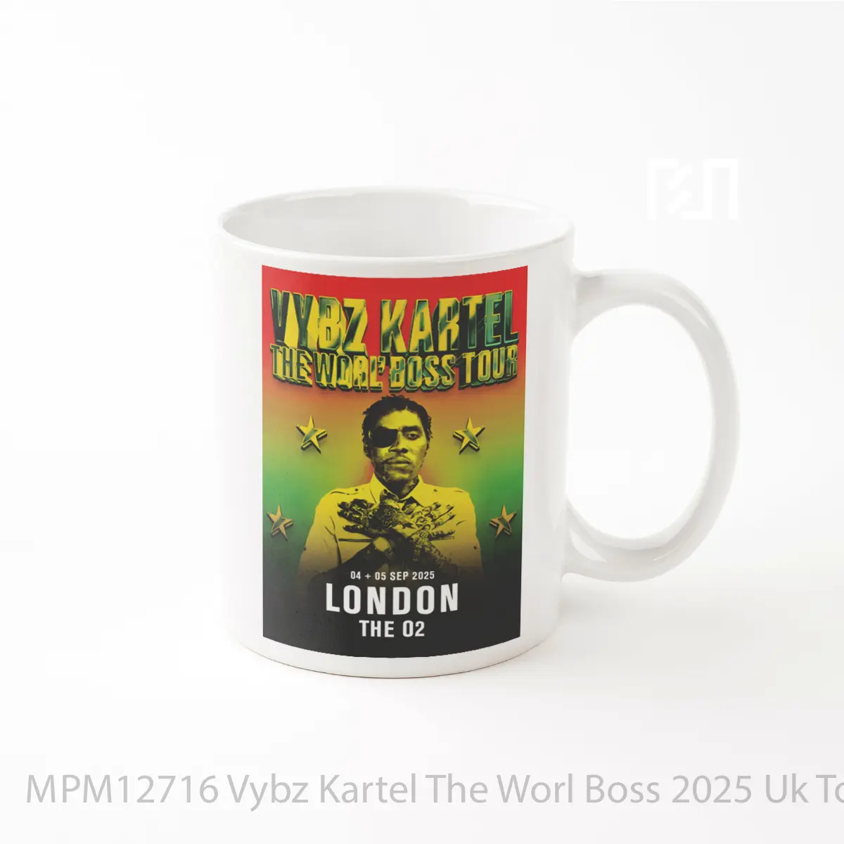 Mug Vybz Kartel The Worl Boss 2025 Uk Tour MPM12716