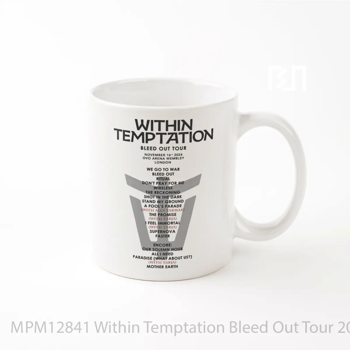Mug Within Temptation Bleed Out Tour 2024 London Ovo Arena MPM12841