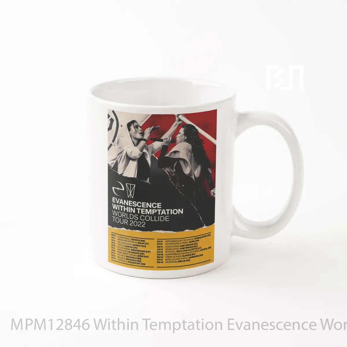 Mug Within Temptation Evanescence Worlds Collide Tour 2025 MPM12846