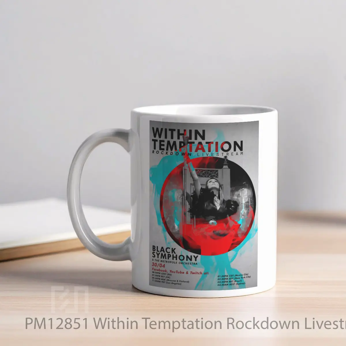 Mug Within Temptation Rockdown Livestream Black Symphony 2020 MPM12851 - All-side / Desain