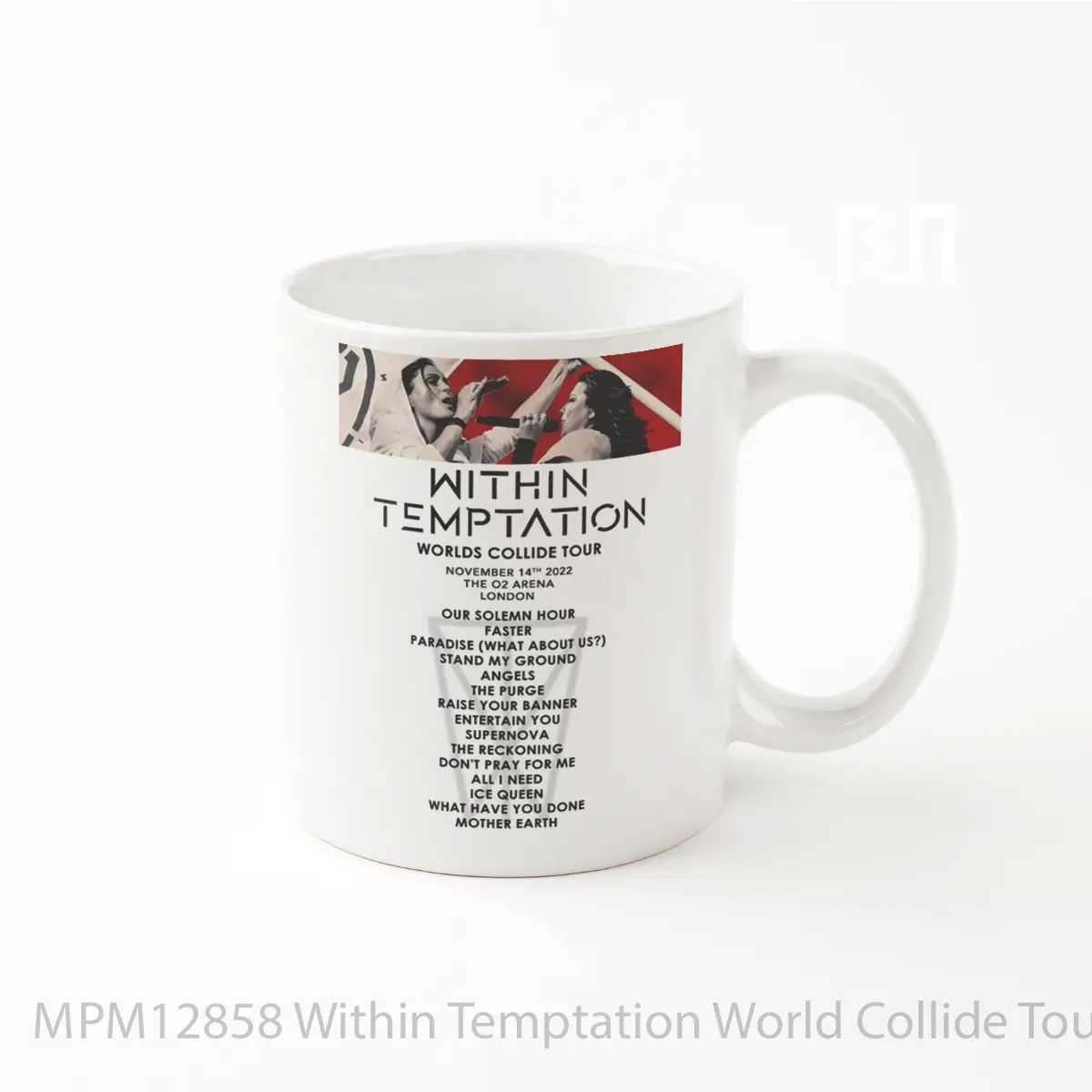Mug Within Temptation World Collide Tour London O2 Arena 14 Nov 2022 Setlist MPM12858