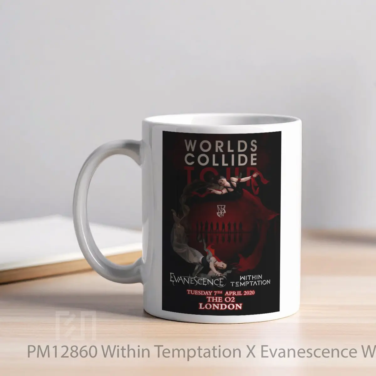 Mug Within Temptation X Evanescence Worlds Collide Uk Tour MPM12860 - All-side / Desain