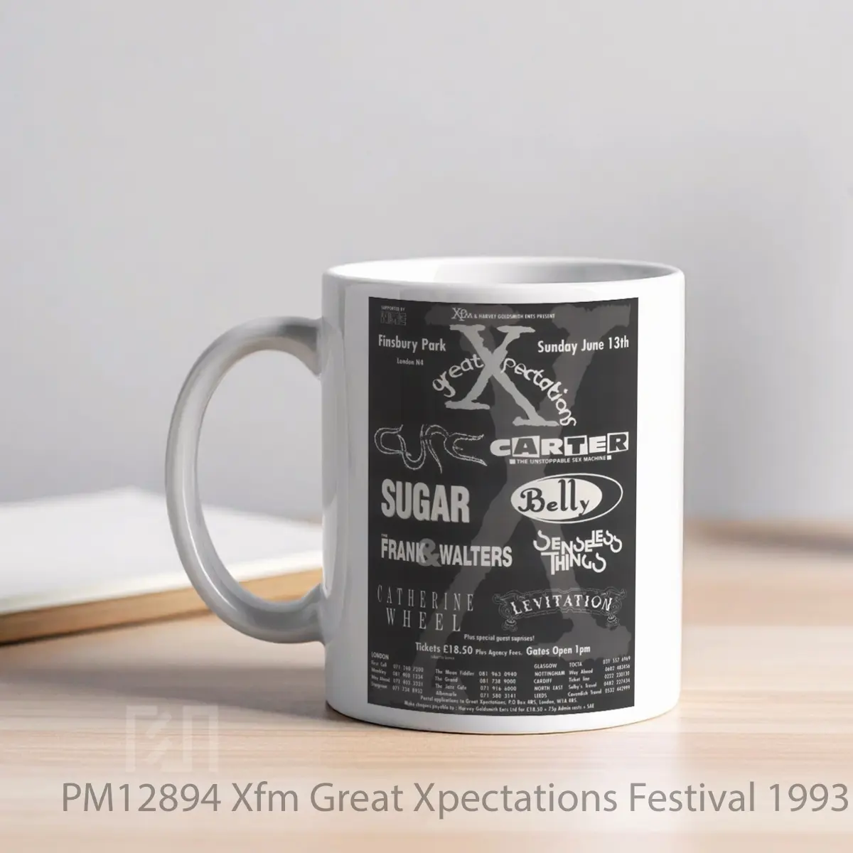 Mug Xfm Great Xpectations Festival 1993 The Cure Line Up MPM12894 - All-side / Desain