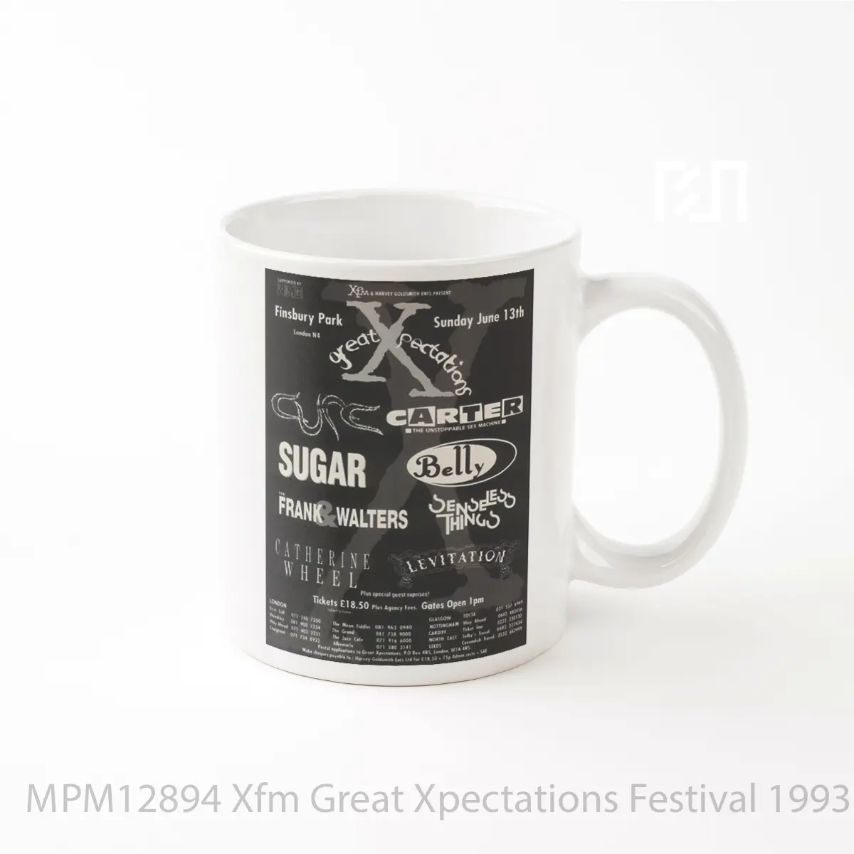 Mug Xfm Great Xpectations Festival 1993 The Cure Line Up MPM12894