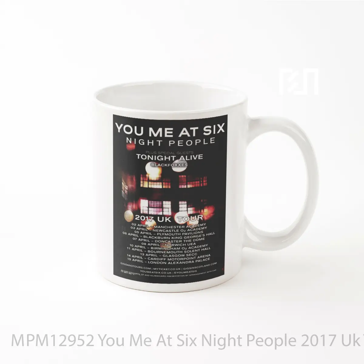 Mug You Me At Six Night People 2017 Uk Tour MPM12952
