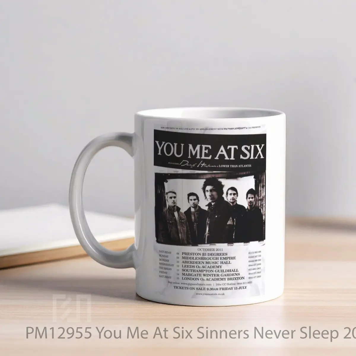 Mug You Me At Six Sinners Never Sleep 2011 Uk Tour Pos MPM12955 - All-side / Desain