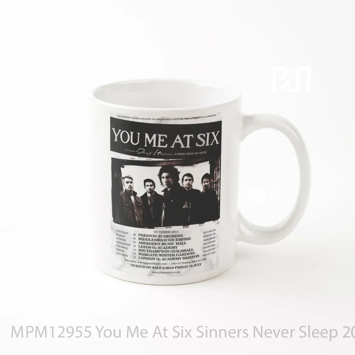 Mug You Me At Six Sinners Never Sleep 2011 Uk Tour Pos MPM12955