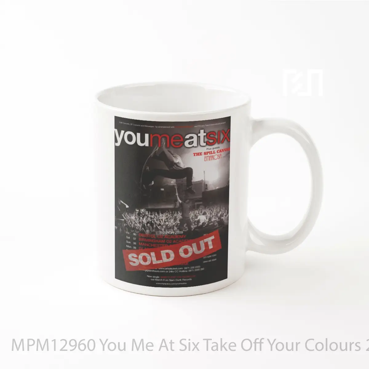 Mug You Me At Six Take Off Your Colours 2009 Uk Tour P MPM12960