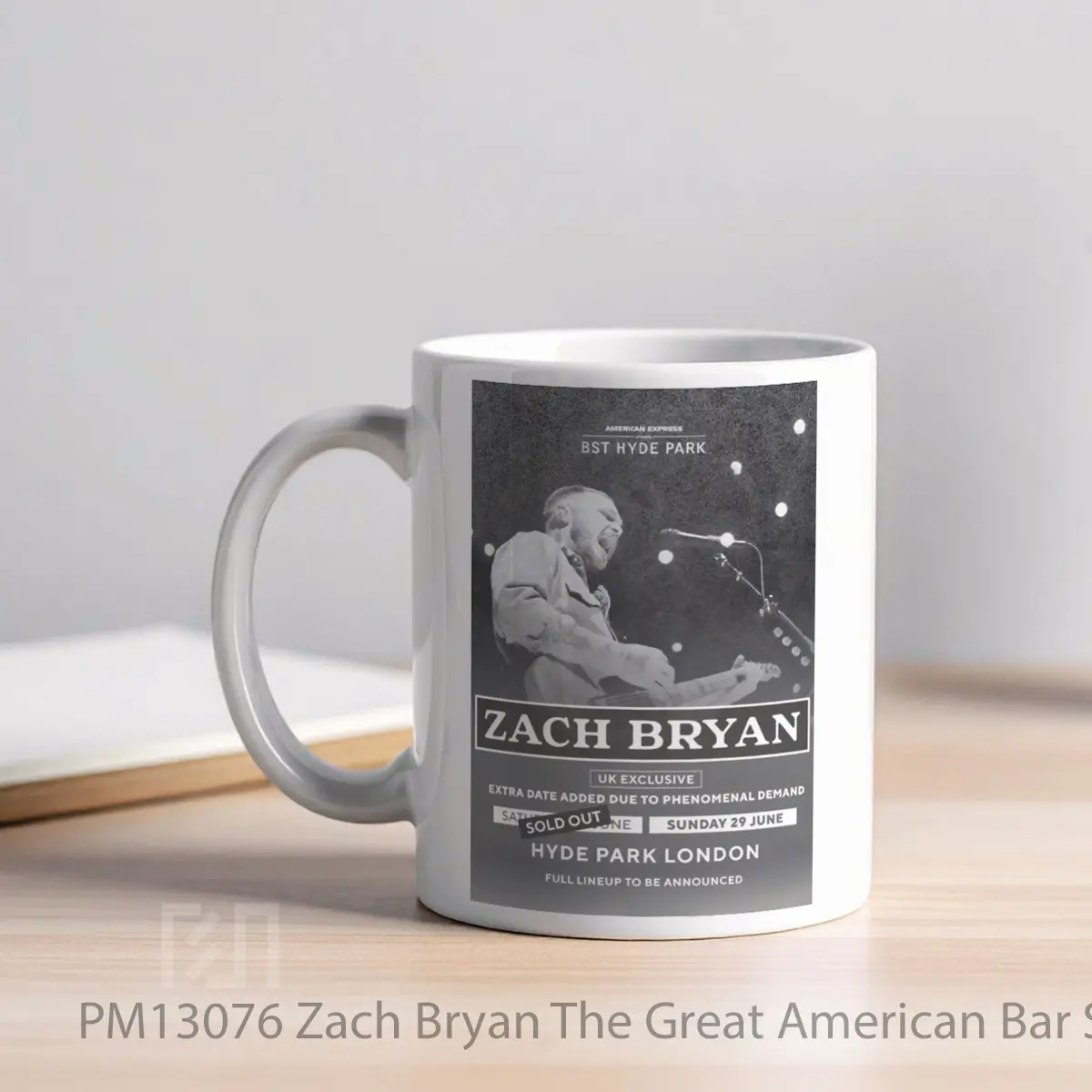 Mug Zach Bryan The Great American Bar Scene Tour London 2025 MPM13076 - All-side / Desain
