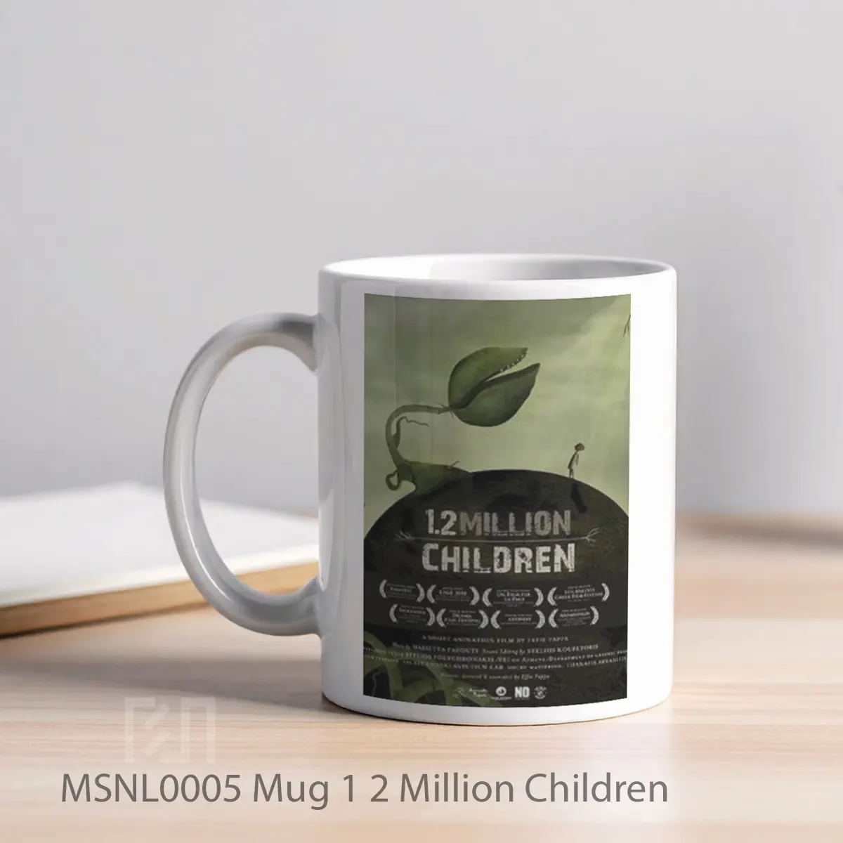 Mug 1 2 Million Children Gelas Keramik Tema Film MSNL0005 - Tampak Kiri