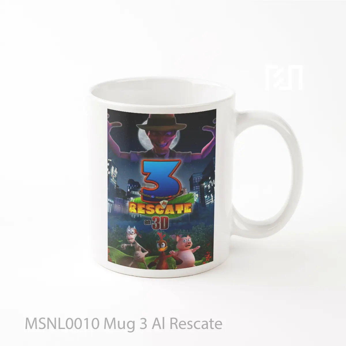 Mug 3 Al Rescate Gelas Keramik Tema Film MSNL0010