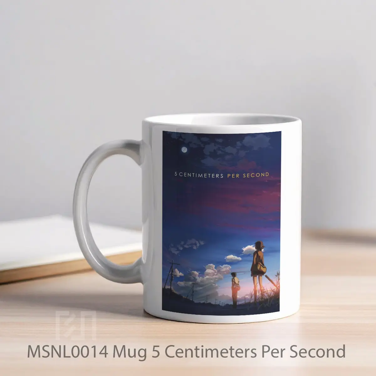 Mug 5 Centimeters Per Second Gelas Keramik Tema Film MSNL0014 - Tampak Kiri