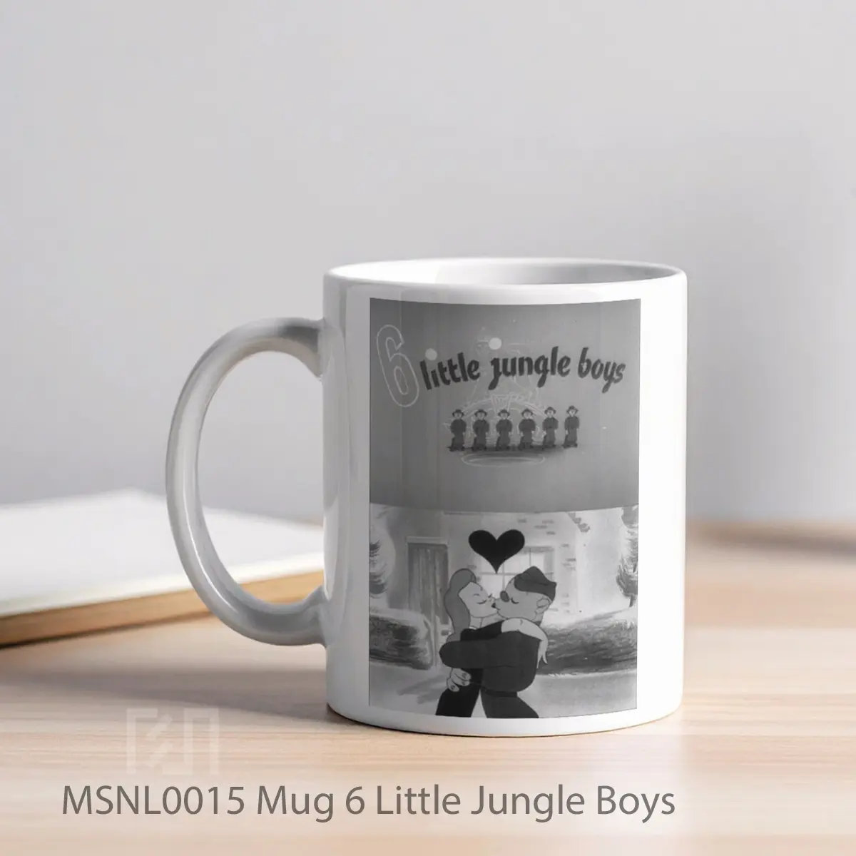 Mug 6 Little Jungle Boys Gelas Keramik Tema Film MSNL0015 - Tampak Kiri