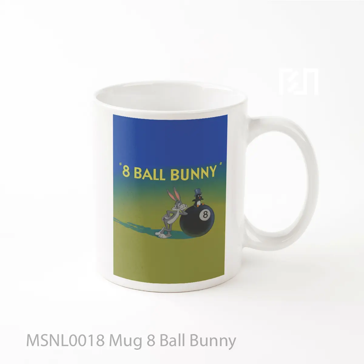 Mug 8 Ball Bunny Gelas Keramik Tema Film MSNL0018