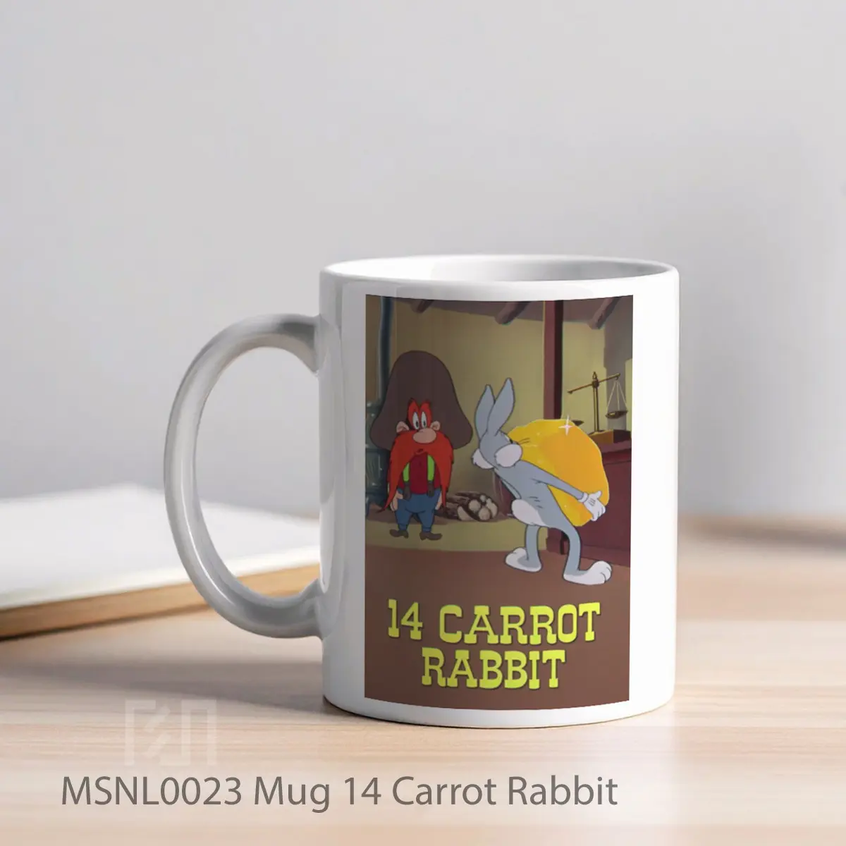 Mug 14 Carrot Rabbit Gelas Keramik Tema Film MSNL0023 - Tampak Kiri