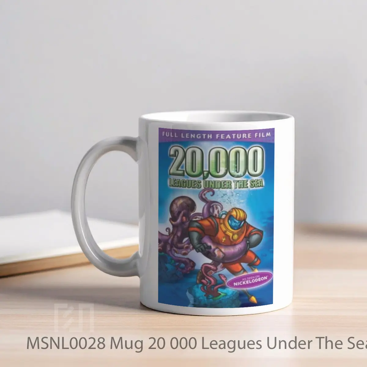 Mug 20 000 Leagues Under The Sea V4 Gelas Keramik Tema Film MSNL0028 - Tampak Kiri