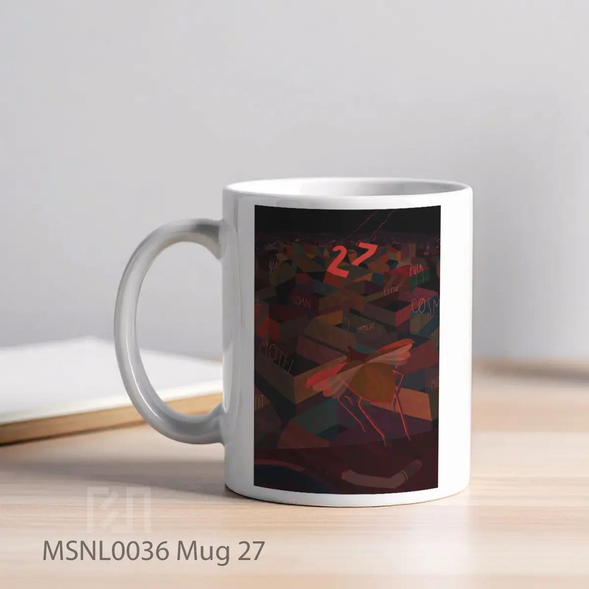 Mug 27 Gelas Keramik Tema Film MSNL0036 - Tampak Kiri