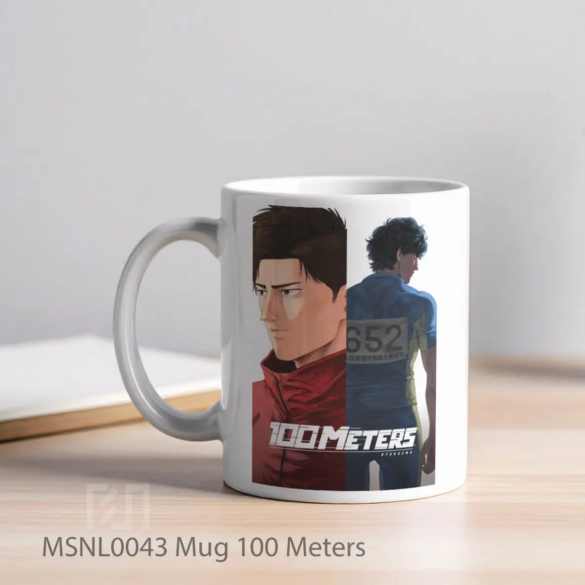 Mug 100 Meters Gelas Keramik Tema Film MSNL0043 - Tampak Kiri