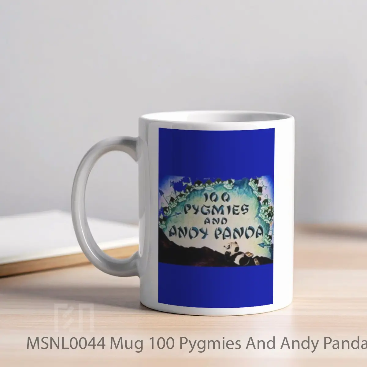Mug 100 Pygmies And Andy Panda Gelas Keramik Tema Film MSNL0044 - Tampak Kiri