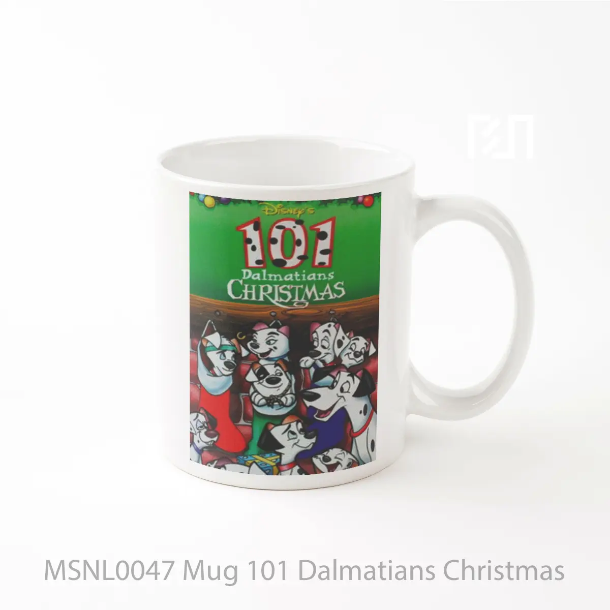 Mug 101 Dalmatians Christmas Gelas Keramik Tema Film MSNL0047