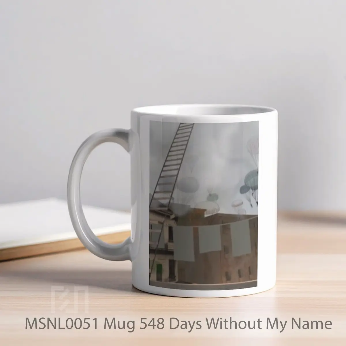Mug 548 Days Without My Name Gelas Keramik Tema Film MSNL0051 - Tampak Kiri
