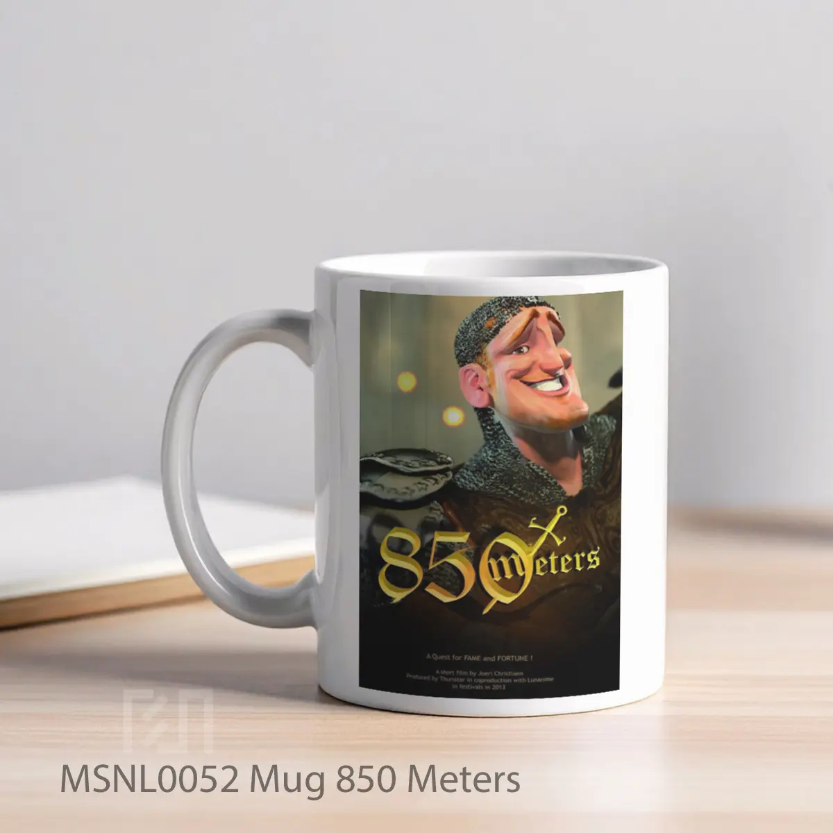 Mug 850 Meters Gelas Keramik Tema Film MSNL0052 - Tampak Kiri