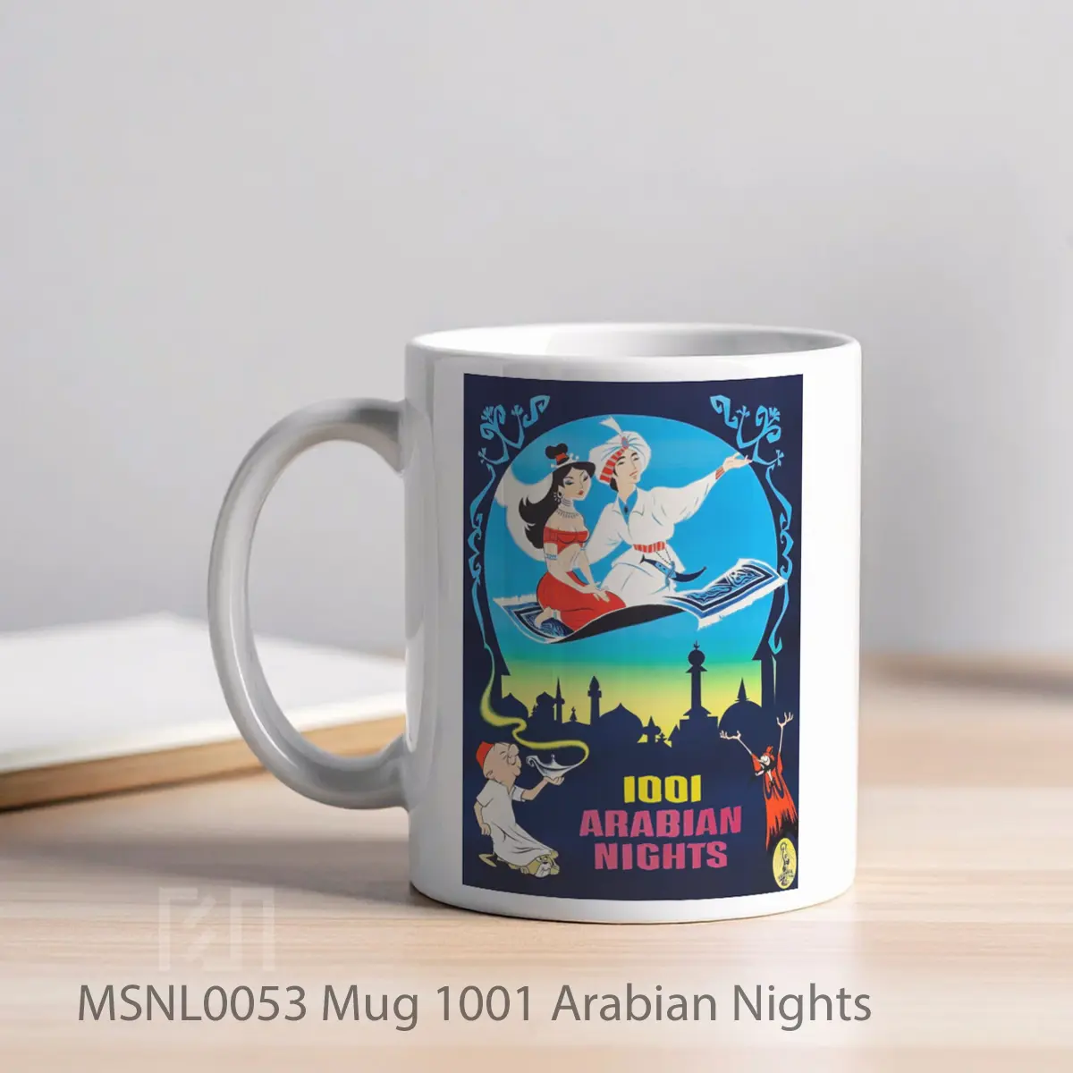 Mug 1001 Arabian Nights Gelas Keramik Tema Film MSNL0053 - Tampak Kiri