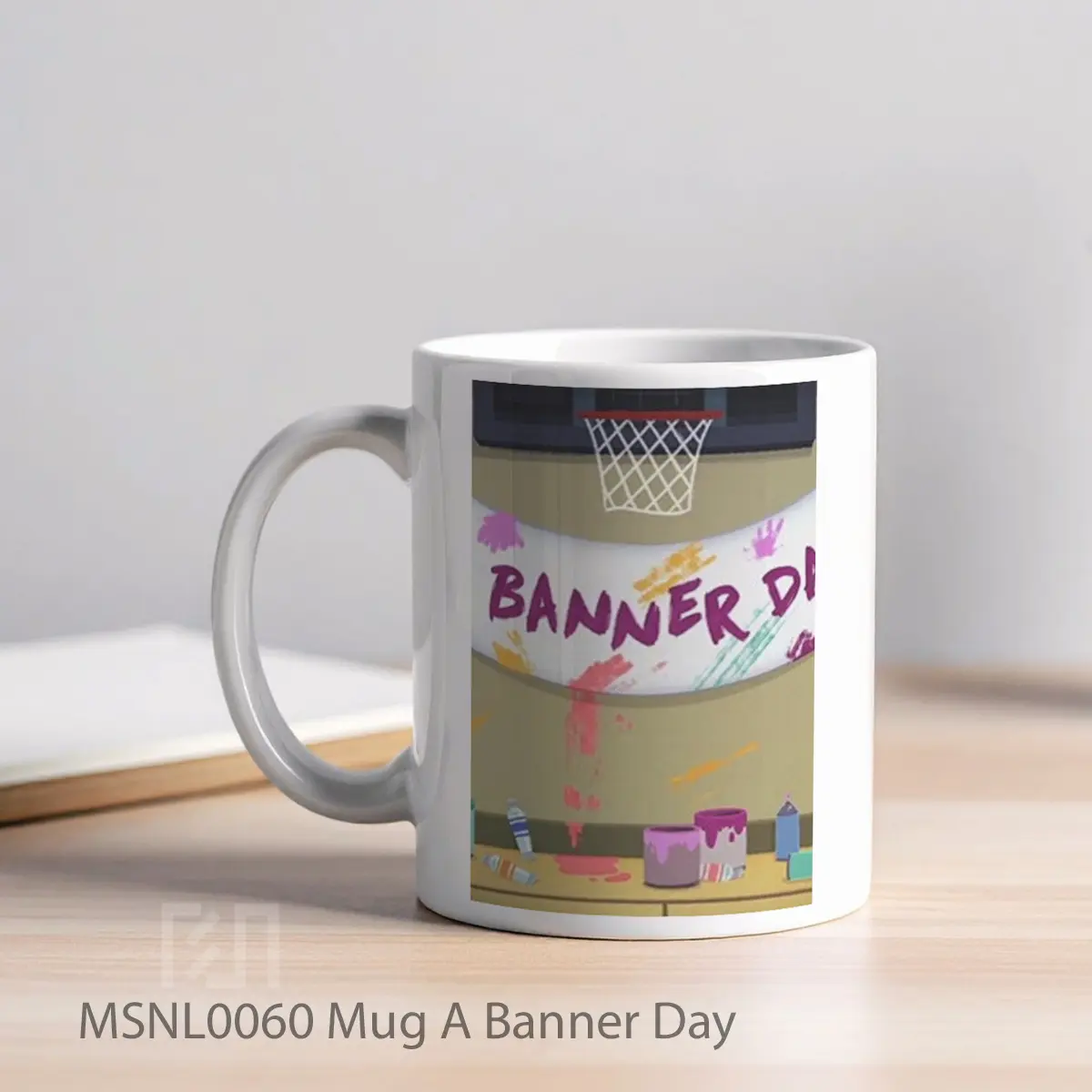 Mug A Banner Day Gelas Keramik Tema Film MSNL0060 - Tampak Kiri