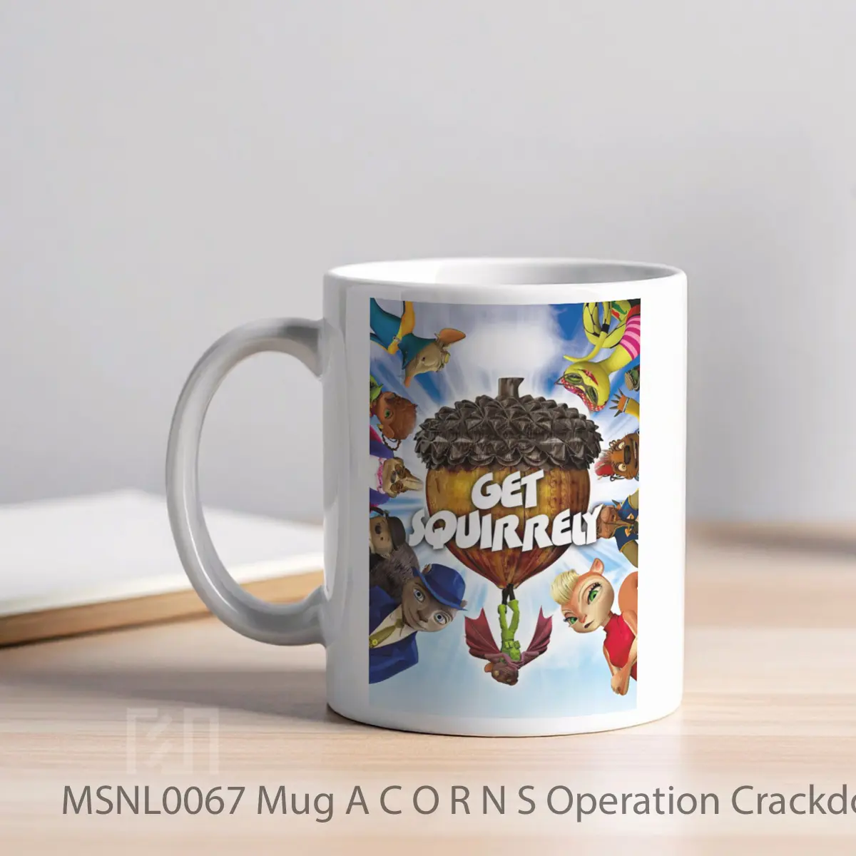 Mug A C O R N S Operation Crackdown Gelas Keramik Tema Film MSNL0067 - Tampak Kiri